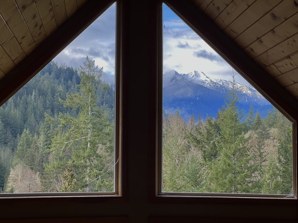 Blue Glacier and the Olympics are seen throughout the house and property