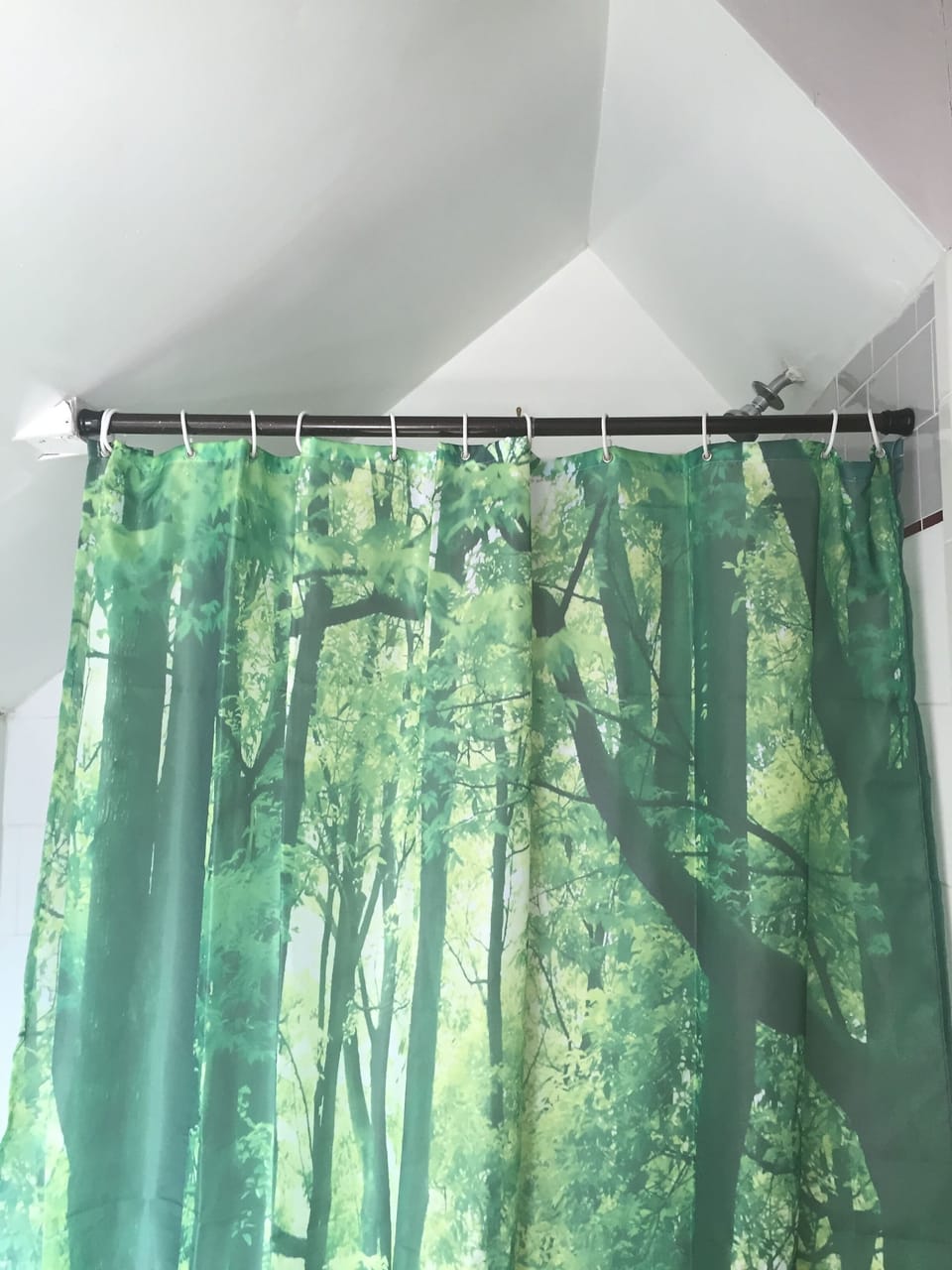 bath is on the upper level, ceiling are usually sloped in each room, not 10 feet