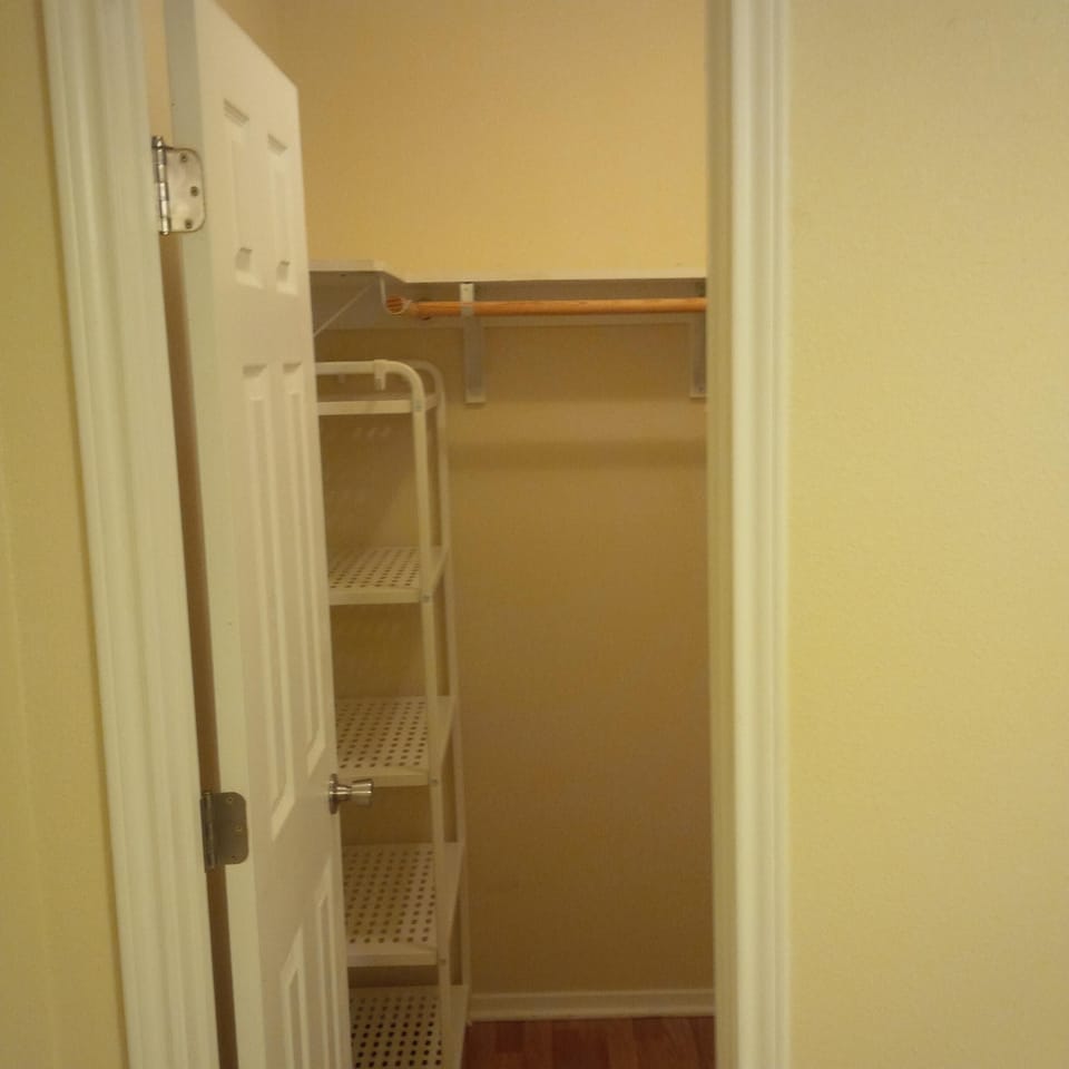 Master Closet with Iron Board and storage