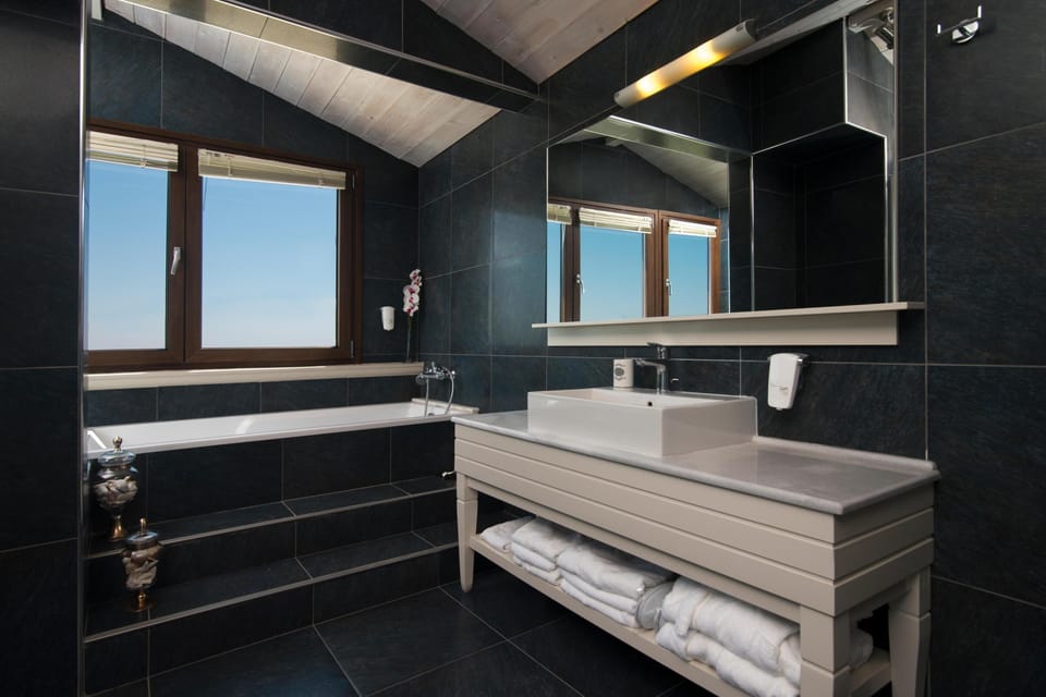 Free toiletries, hair dryer, bathrobes, towels