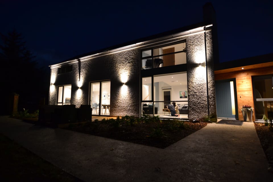 Number 1 Barn Lane at night