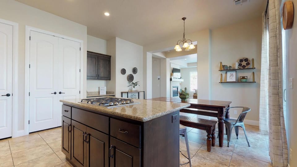 Fully stocked gourmet kitchen
