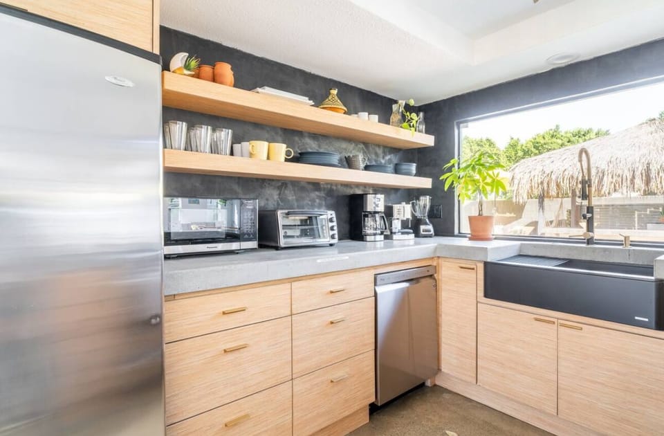 Fully stocked kitchen