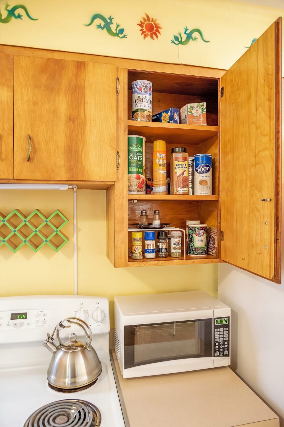 Help yourself to our spices, cooking sprays, sugar, salt, snacks and more.