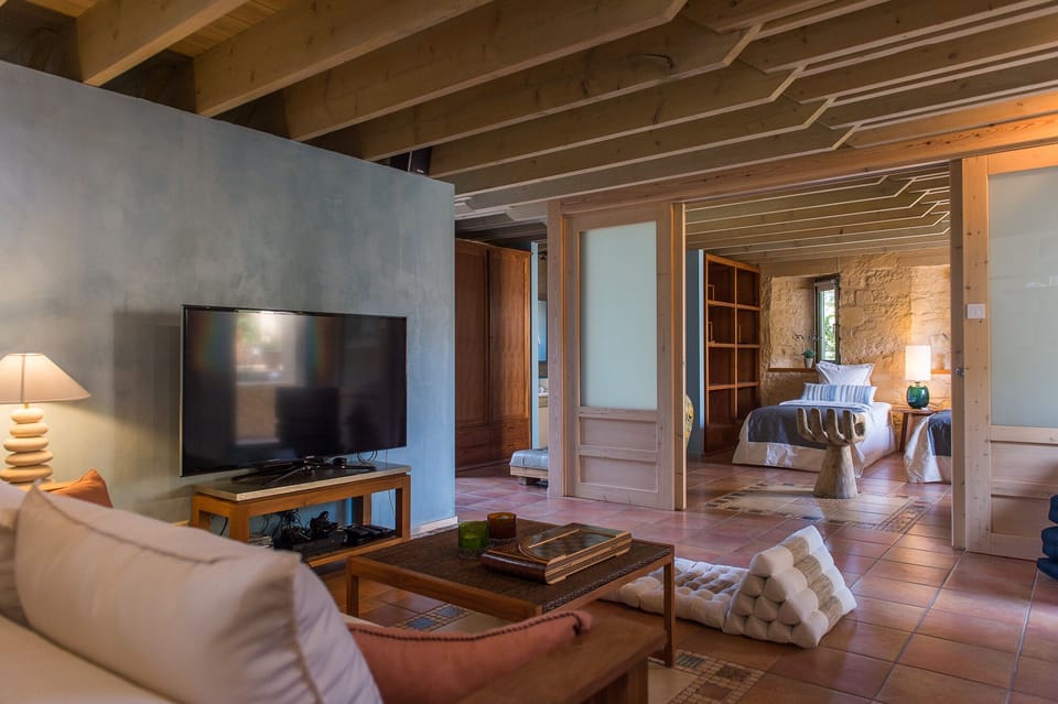 Tv room with sofa bed .. 