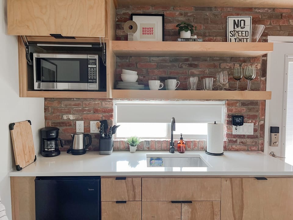The amenities, mini fridge, and microwave prove perfect for longer stays.