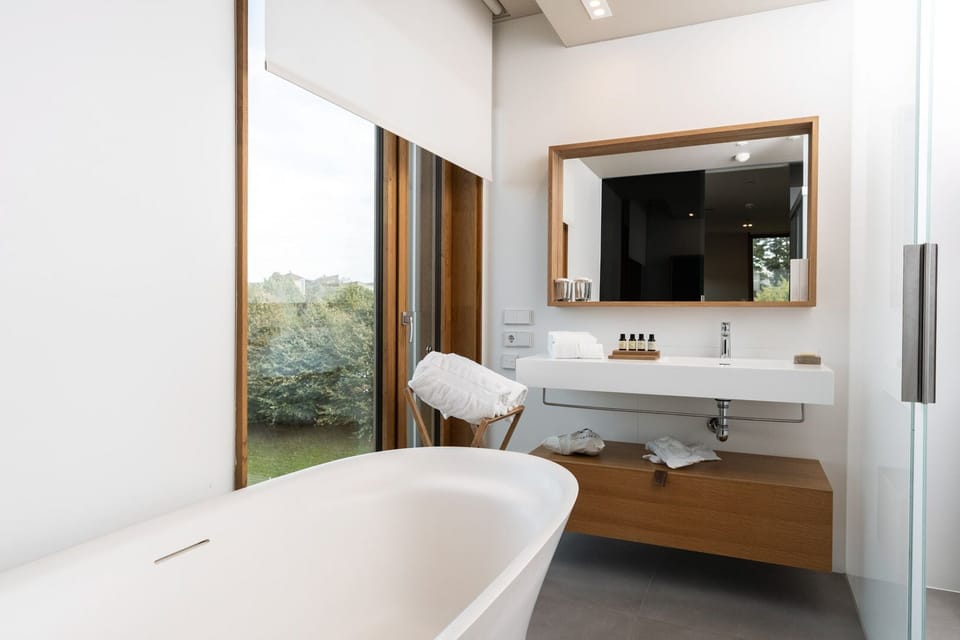 Suite | Bathroom | Shower, free toiletries, hair dryer, bidet