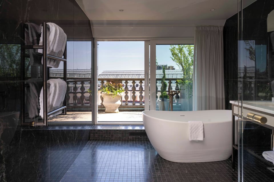 Penthouse Executive Terrace Suite | Egyptian cotton sheets, premium bedding, down comforters, pillowtop beds