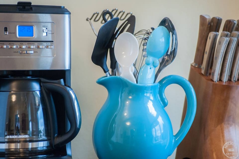 Kitchen offers all the essentials for cooking a family meal