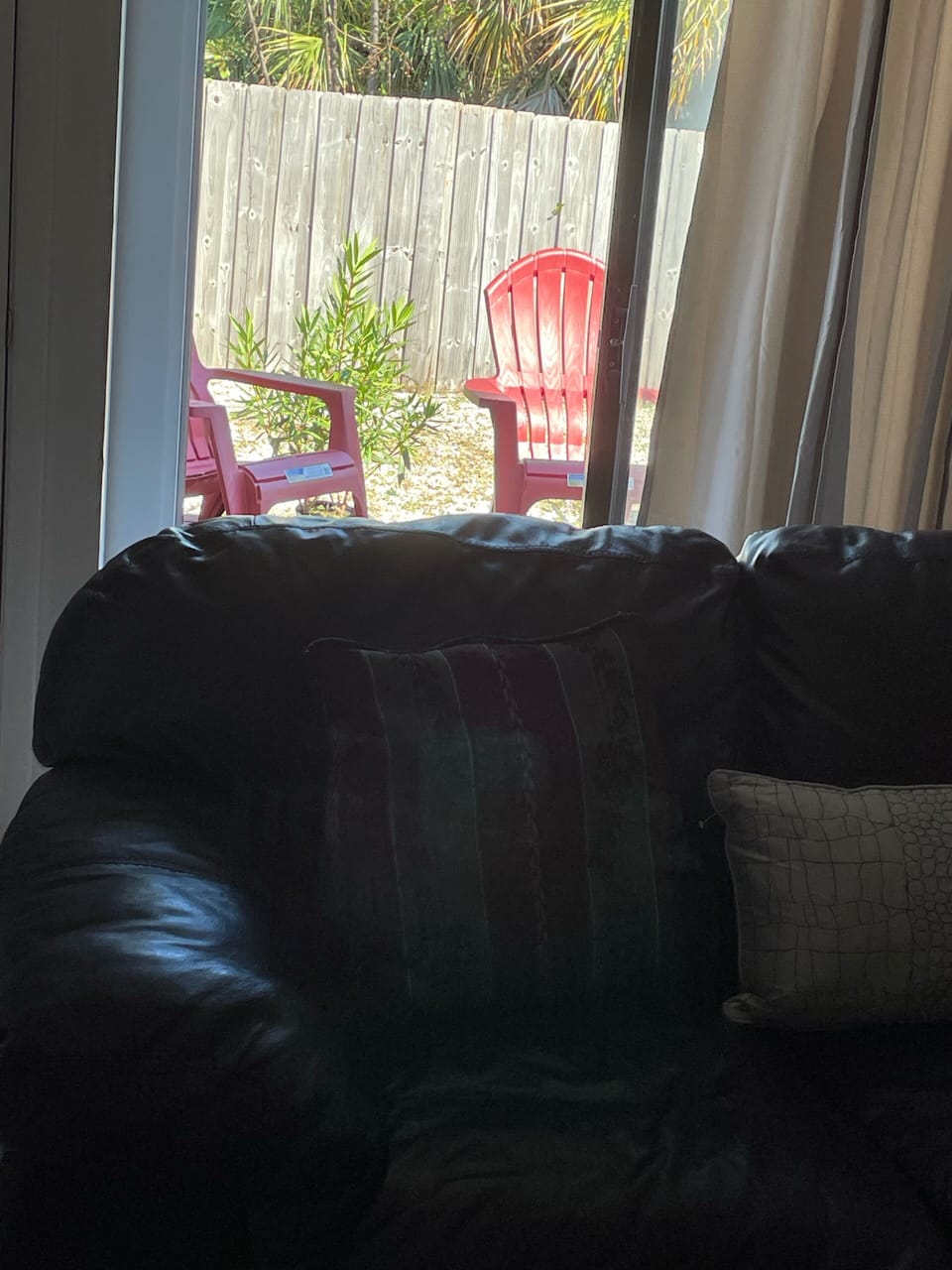 from living room to backyard