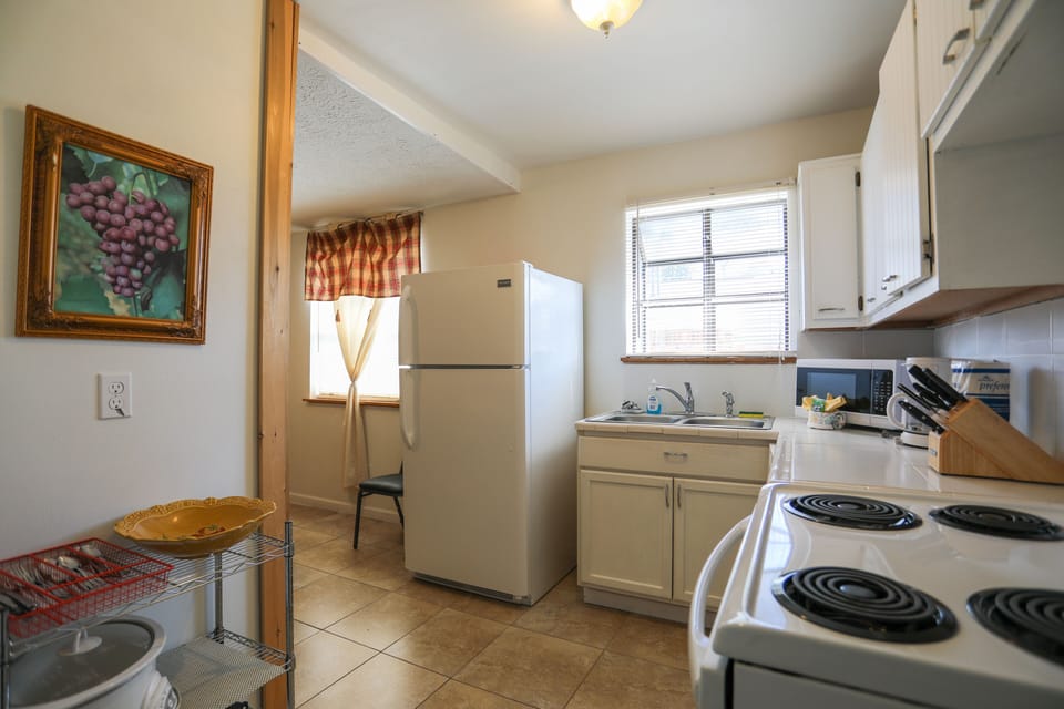 kitchen from the front of the house