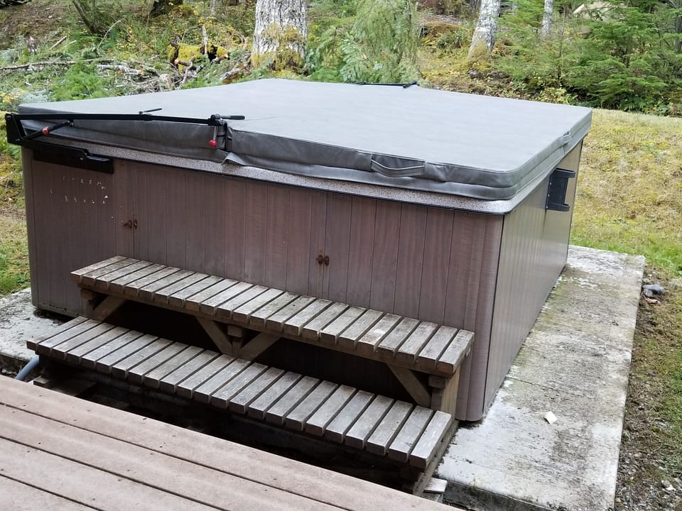 Enjoy the hot tub after a long day skiing or hiking.