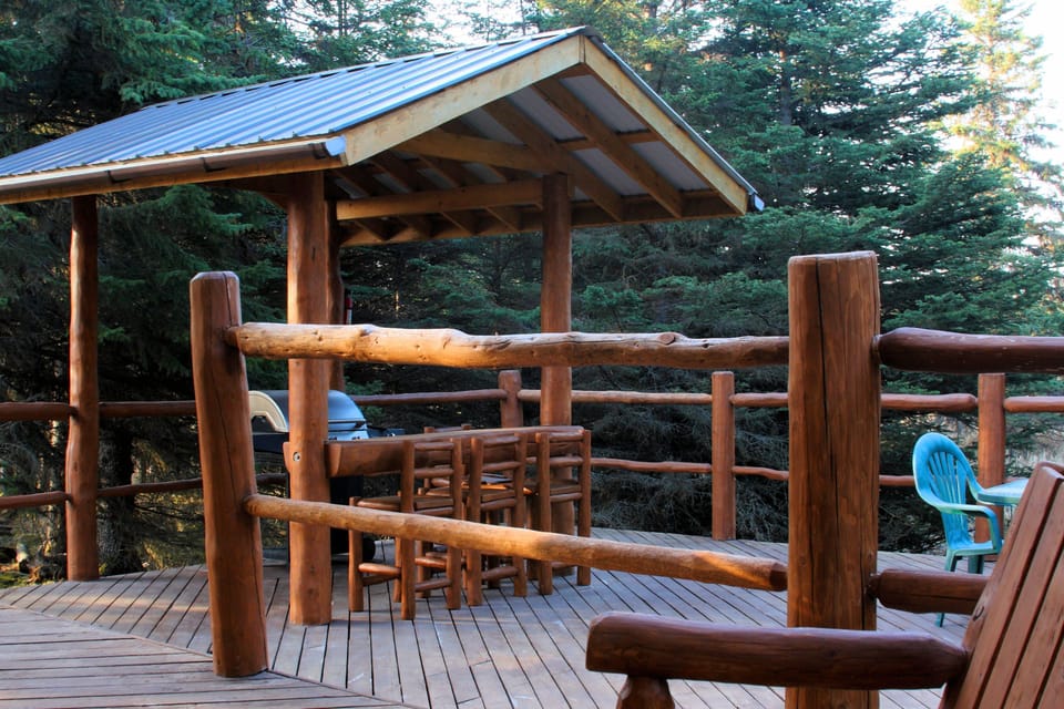 BBQ Deck and Split log bar
