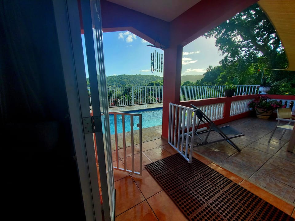 Pool just off front door. Gate available to ensure safety of youngsters. 