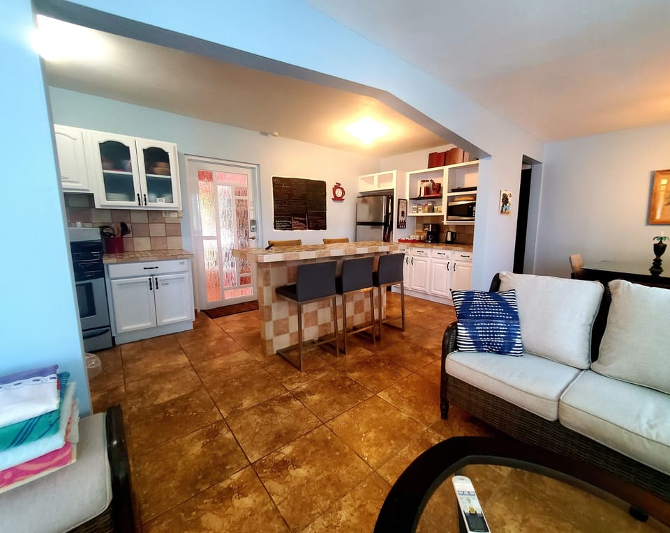Large kitchen to prepare meals in