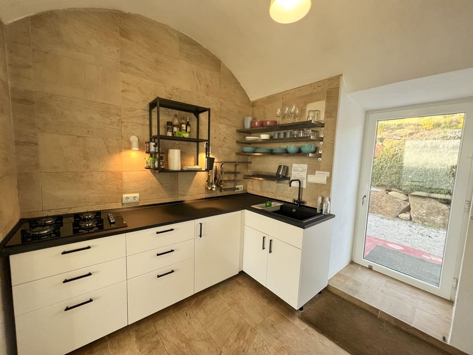 kitchen and entrance to the house