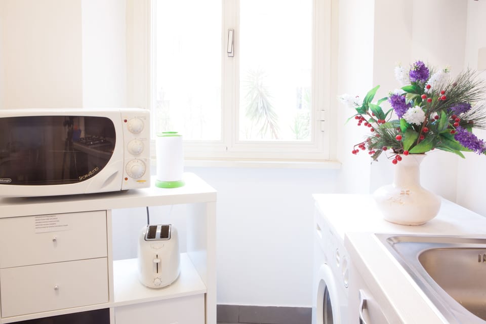 USEFUL WINDOW IN THE KITCHEN AND MICROWAVE, TOASTER, WASHING MACHINE 