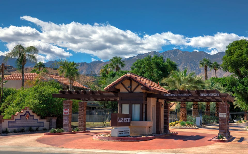 Gated entry into resort