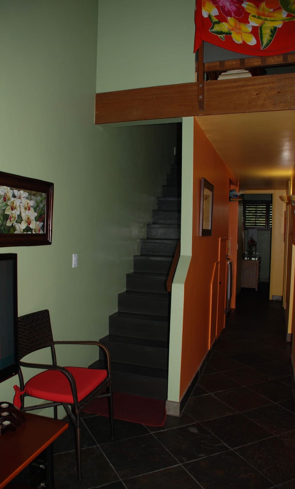 Entry way and stairs to master bedroom