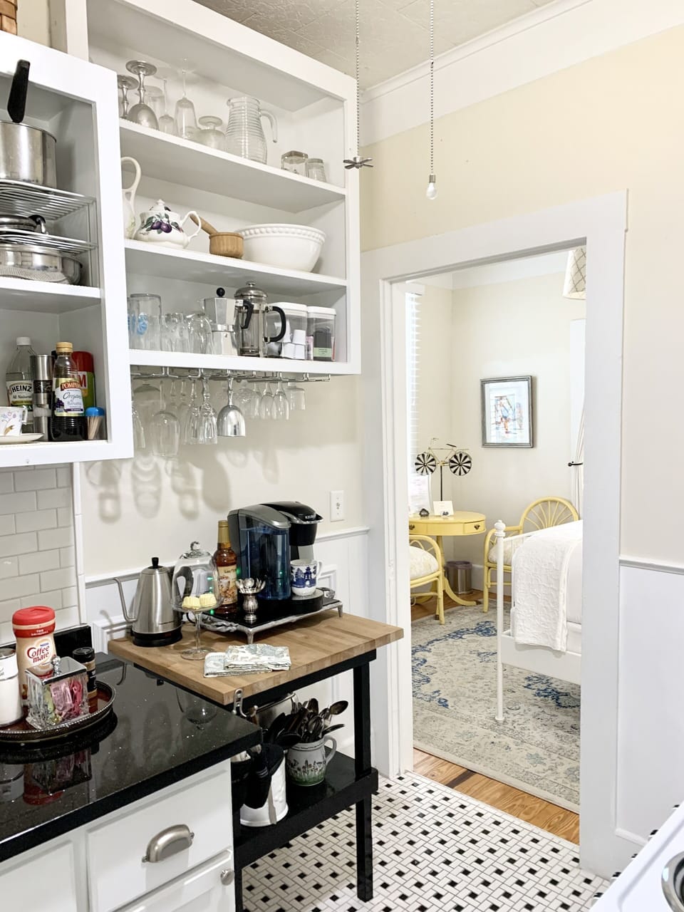 Keurig, electric kettle, French press and stove top espresso 