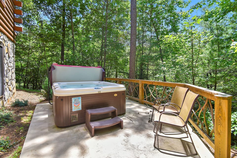 Star gaze while soaking in our therapeutic hot tub.