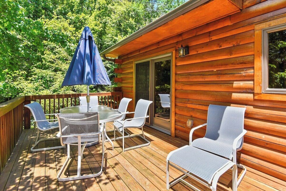 Enjoy breakfast while listening to the birds outside on our large back deck.