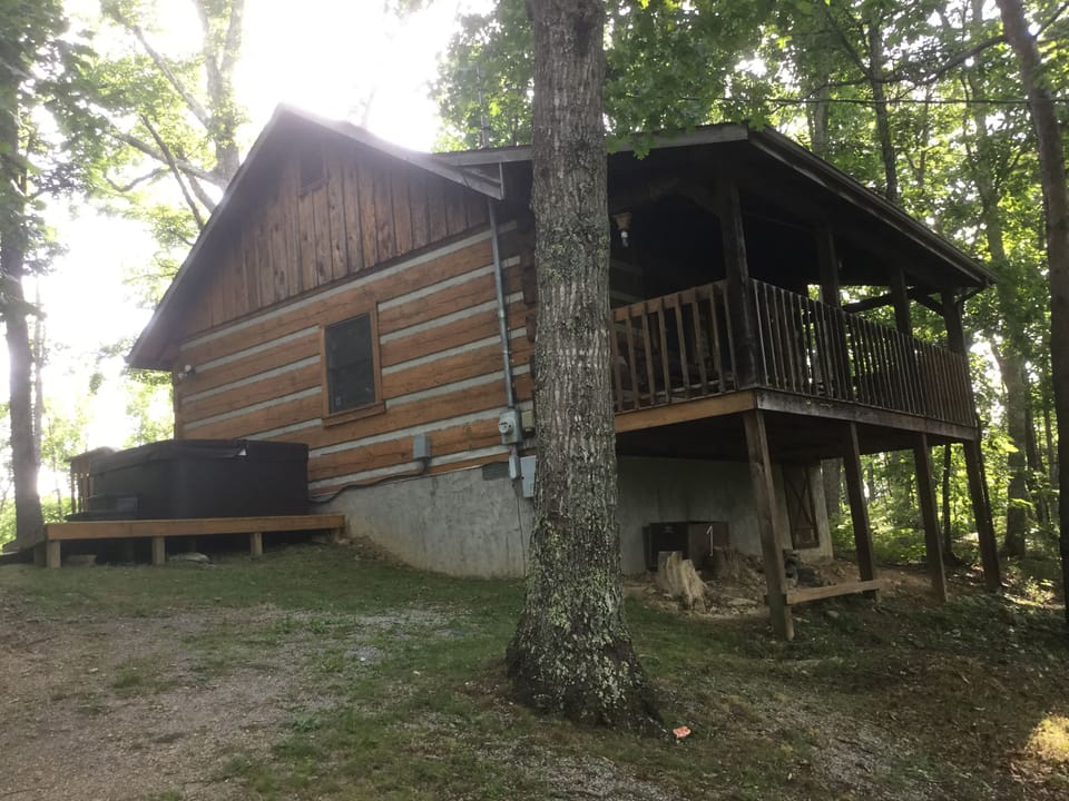 Outside deck And interior deck with roof. 