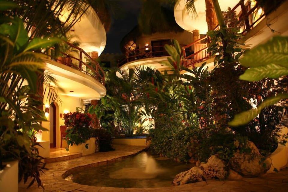 Courtyard at nightCourtyard