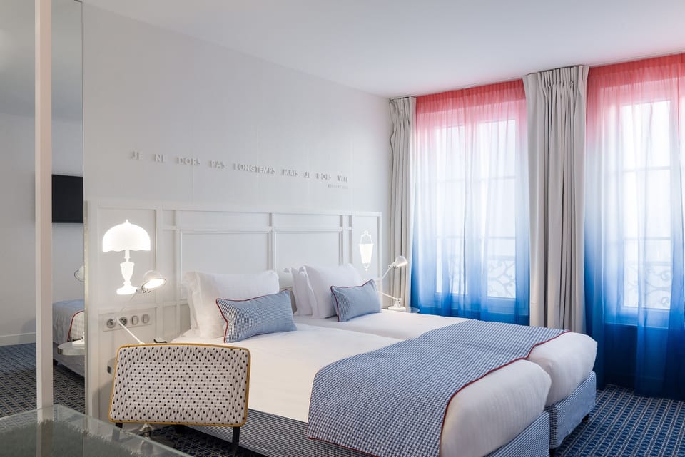 Superior Room with Twin Beds-Complimentary soft minibar,courtesy tray, digital press, fitness, sauna | Premium bedding, free minibar, in-room safe, desk