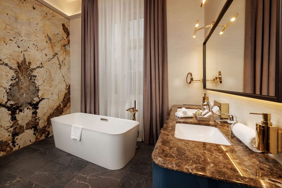 Royal Suite, 1 Bedroom | Bathroom | Hair dryer, bathrobes, slippers, towels