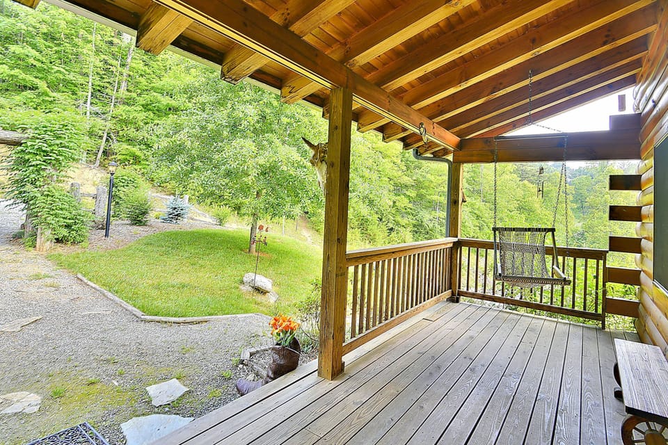 Enjoy a cup of coffee or your favorite novel while sitting in the hammock swing.