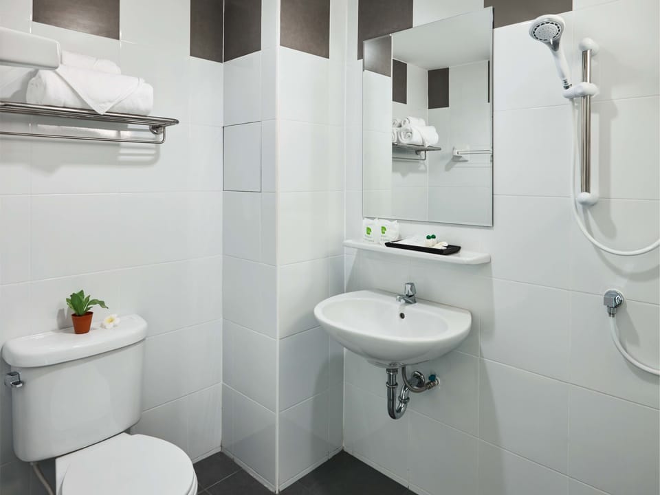 Deluxe Room, 2 Twin Beds | Bathroom | Shower, free toiletries, hair dryer, slippers