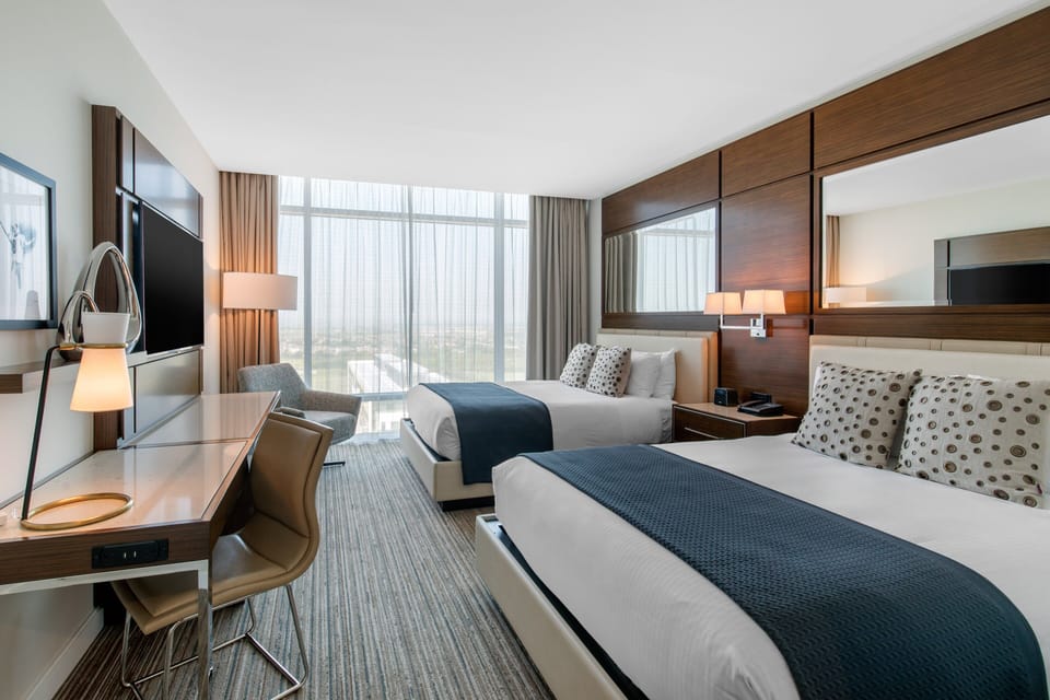 In-room safe, desk, laptop workspace, blackout drapes