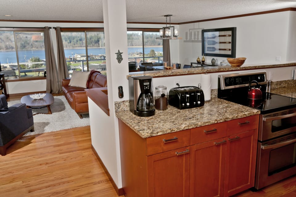 Enjoy the views and your company while preparing that special gourmet meal
