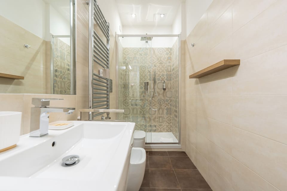 Shower, rainfall showerhead, hair dryer, bidet