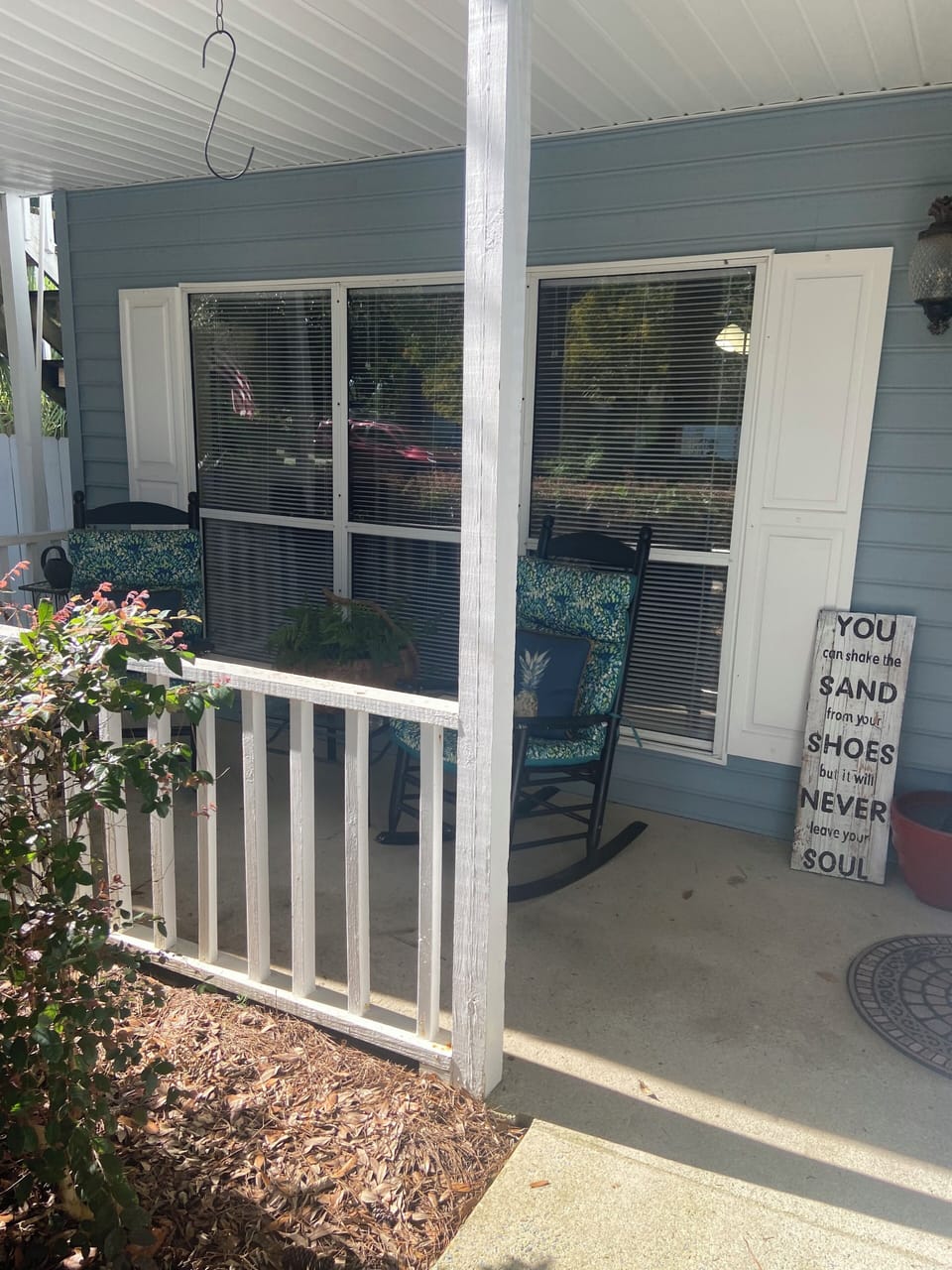 Covered Front Porch with relaxing rockers