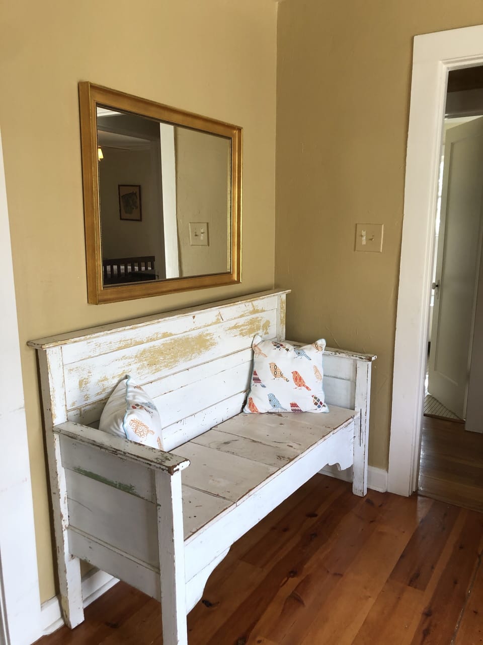reading nook in dining area