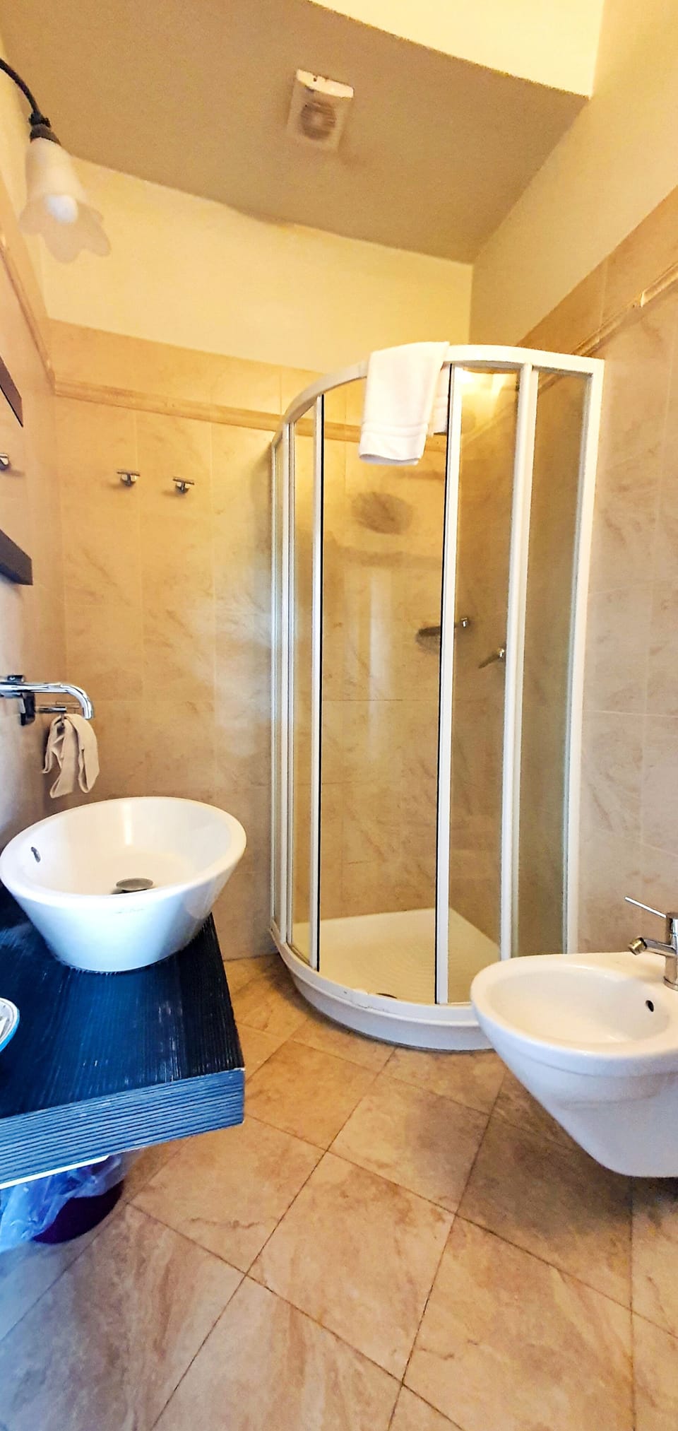 Standard Double or Twin Room | Bathroom | Shower, rainfall showerhead, hair dryer, towels