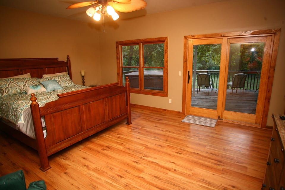 Master Suite with private access to deck and hot tub