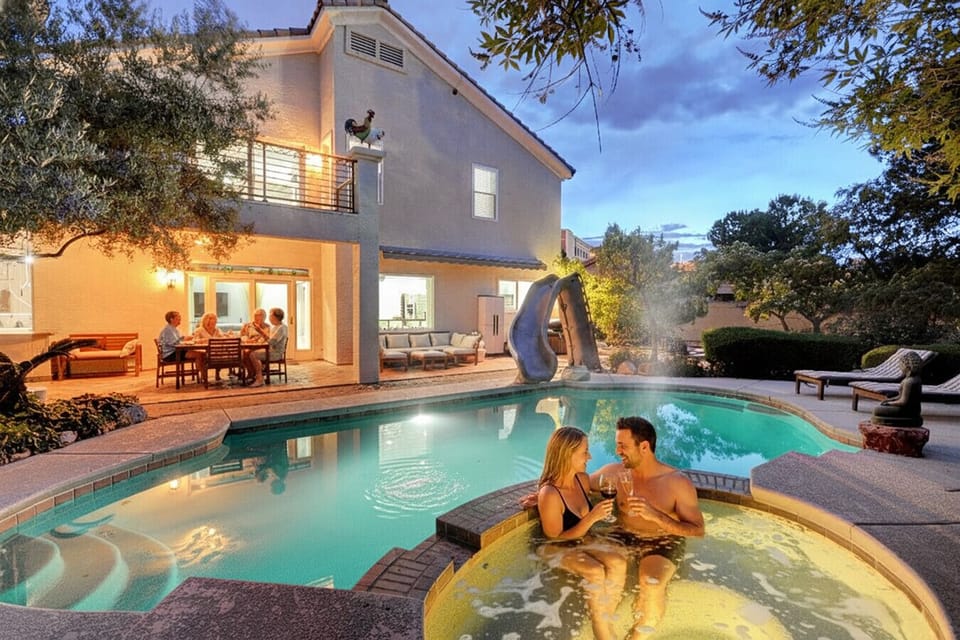 Your private Summerlin oasis awaits. Unwind in the hot tub under the stars, rejuvenate in the steam sauna
