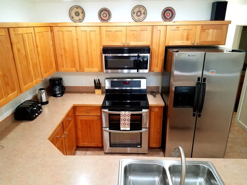 Fully stocked kitchen to prepare meals to fuel your adventures.