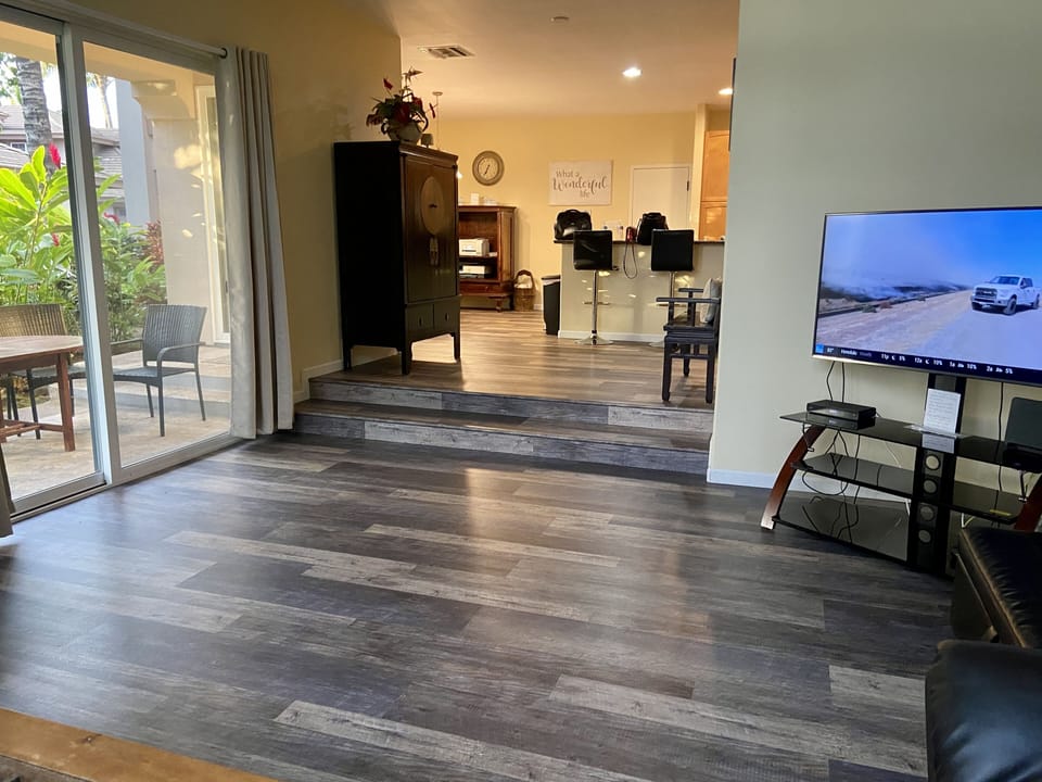 Living Room with slider to the lanai
