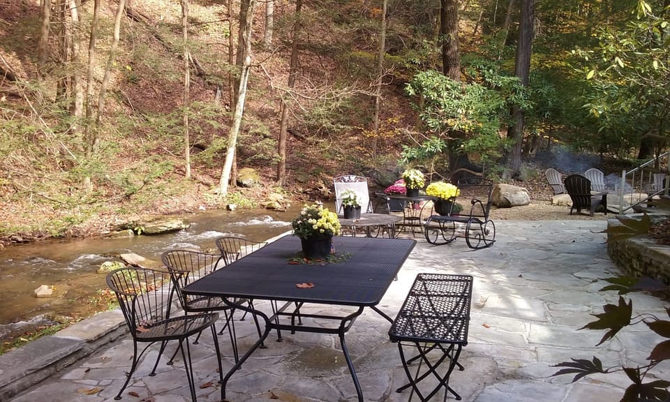 Flagstone patio.
