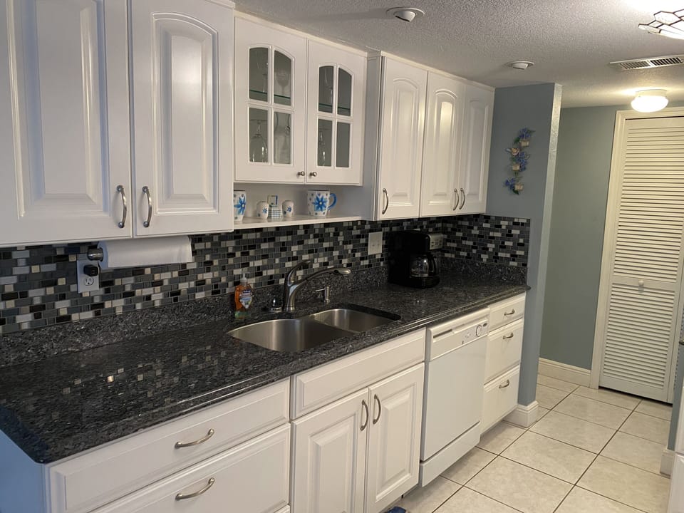 Fully stocked kitchen with everything you need to cook a full family meal.