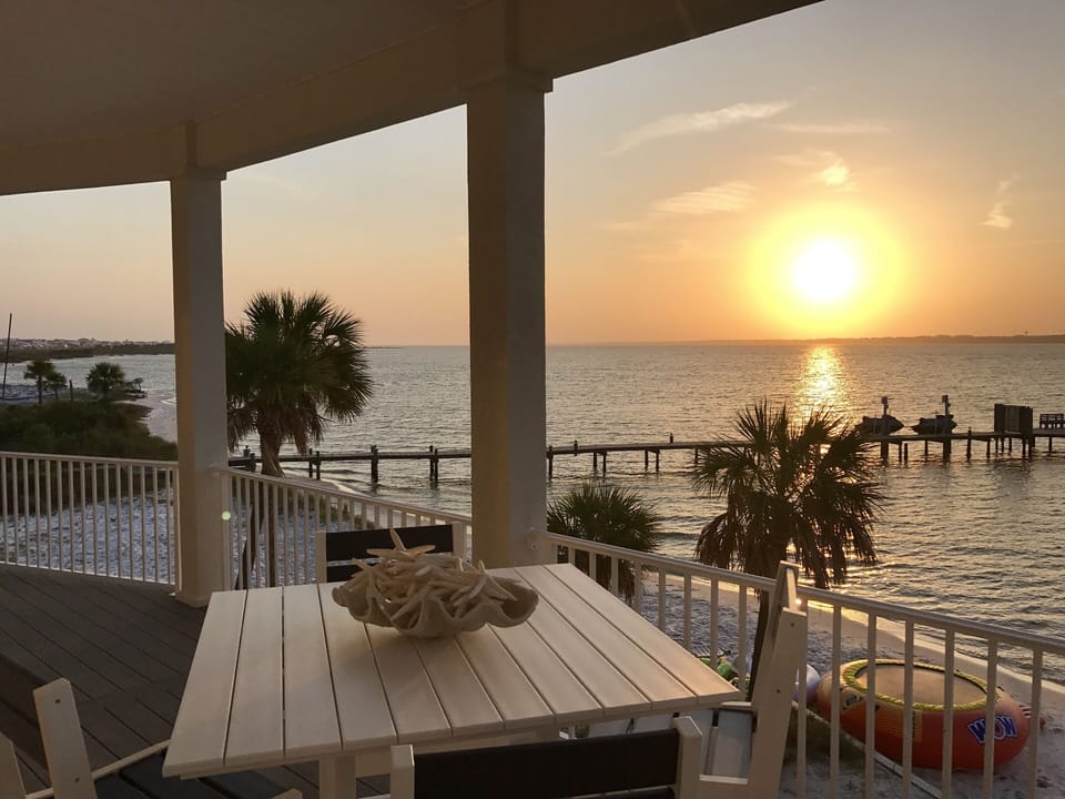 Sunset off the balcony