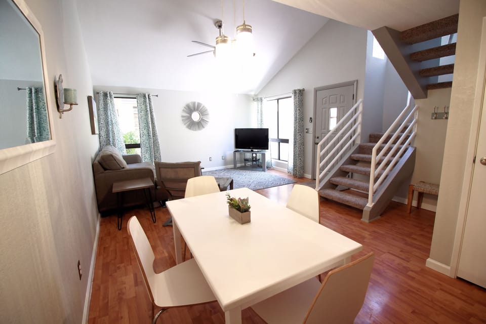Downstairs living room and dining room 