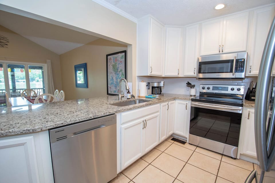 Kitchen open to the living space