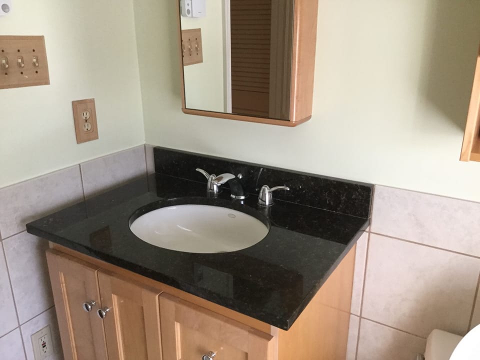 Sink in bathroom up stairs 