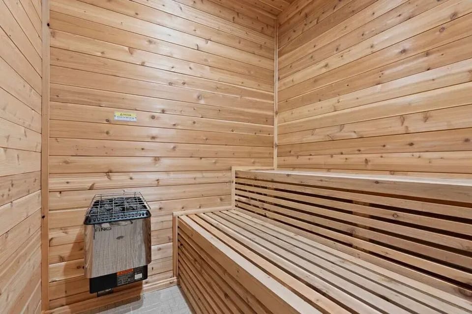 Sauna on lower level