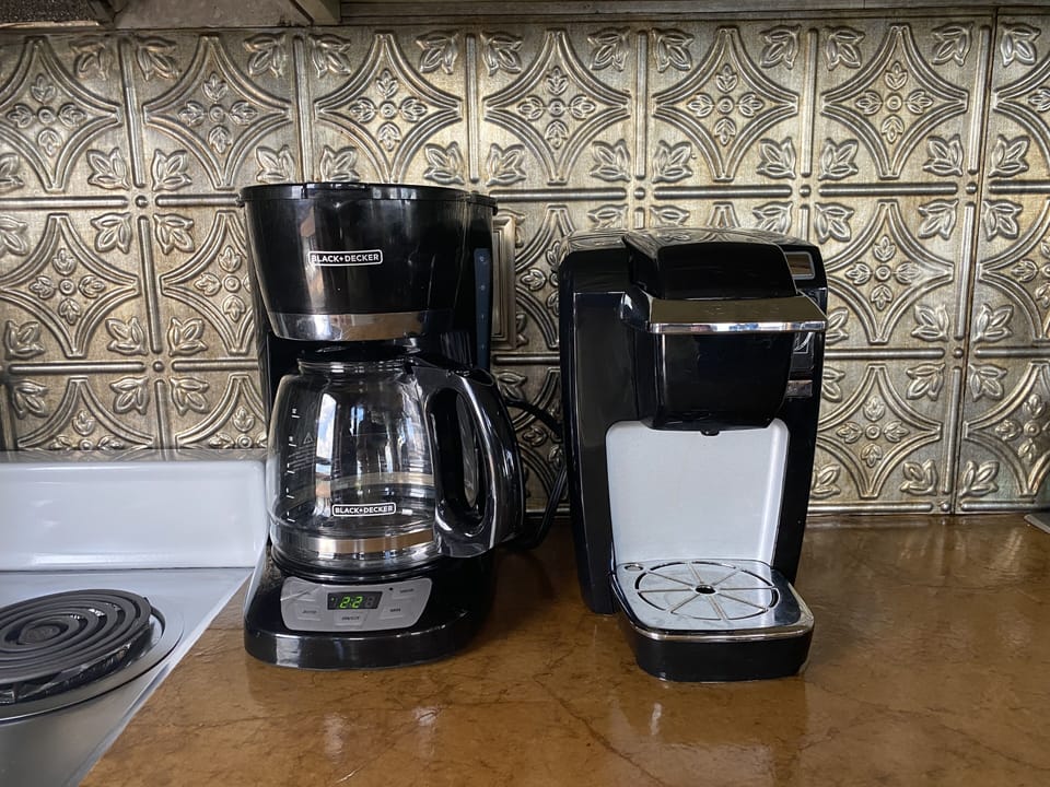 Your choice of coffee makers.